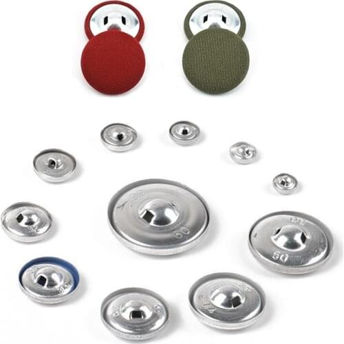 100 sets Buttons Covered for cloth Button embryo Aluminum Coat buttons Aluminum base cloth buckle Wrap button embryo accessories