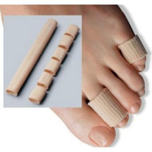 2pcs 15cm Fabric Gel Tube Toe Bunion Device Separator Straightener Bunion Valgus Splint Corrector Support Feet Care Tool