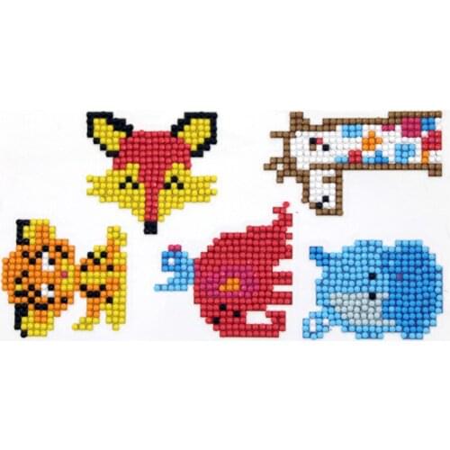 5pcs Animals 5d Diamond Art Painting Stickers Painting By Diamonds DIY Crafts Gift Home Wall Deocr 2020 New Style