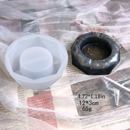 97QE DIY Round/Square/Rhombus/Polygon Ashtray Casting Silicone Mould Crafts Jewelry Making Tools Crystal Epoxy Resin Mold