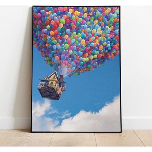 Disney Cartoon Balloon House Movie Canvas Painting Anime Posters and Prints Abstract Wall Art Picture for Living Room Home Decor