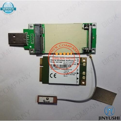 JINYUSHI for MC7455+ 10cm GPS antenna+transfer card FDD/TDD LTE 4G CAT6 DC-HSPA+GNSS USB 3.0 MBIM interface 100% New&Original