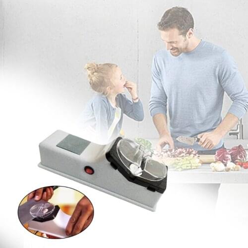 Automatic Electric Knife Sharpener Kitchen Professional USB Rotary Stone Sharpener Easy Fast Knife Scissor Sharpening
