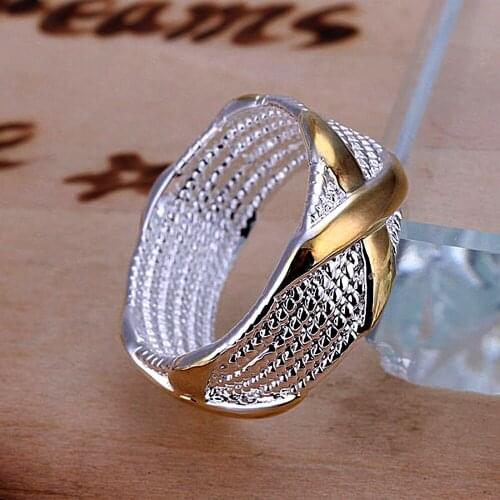 Free shipping! Wholesale 6 to 10 silver ring, 925 silver ring silver jewelry, creative design of the ring circle