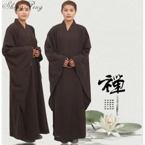 Buddhist monk robe meditation clothing shaolin monk clothing buddhist robe buddhist monk costume oriental robe monk robe Q259