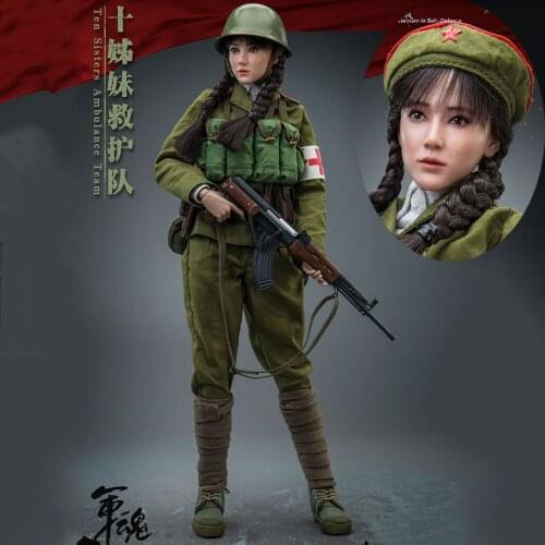 For Colelction In Stock 1/6 Scale Female Soldier Self-Defence Counterattack Against Vietnam PLA Medical Nurse Action Figure Mode