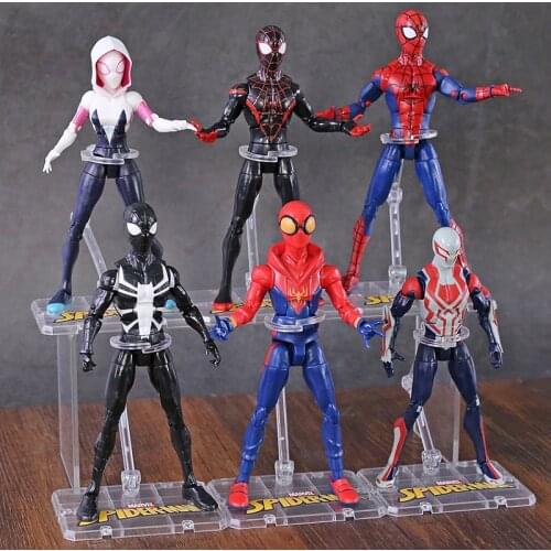 Spiderman Into the Spider Verse Miles Morales Gwen Stacy Spider Man 2099 PVC Action Figure Toy 6 Types