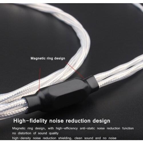 Fever Grade Black Glue LP PTFE Insulated Silver-Plated Cable Phonograph Audio Cable Ground Wire H052