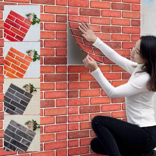 Wall Stickers Self Adhesive Foam decorative Wallpaper Panels Home Decor Living Room Bedroom Decoration Bathroom 3D Wall Sticker