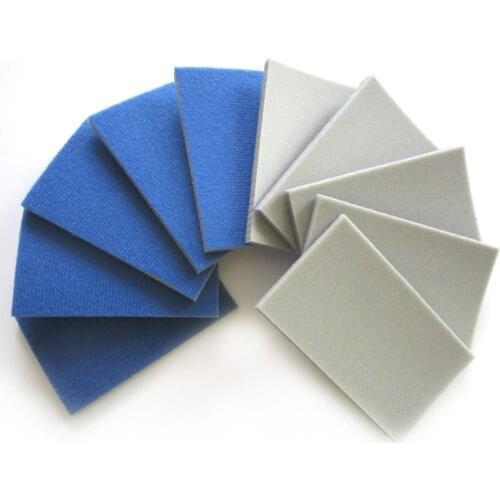 10PCS Wet & Dry Flocking Sanding Sponge Self-adhesive Disc Sandpaper Rectangular 58*100MM 300-3000 Grit Polishing Grinding Tools