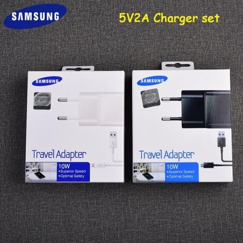 Original Samsung 5V2A Charger EU Wall Power Adapter 1/1.5M Micro Cable For Galaxy A10 S3 S4 S6 S7 Edge j1 j7 j5 j4 j3 A7 2018