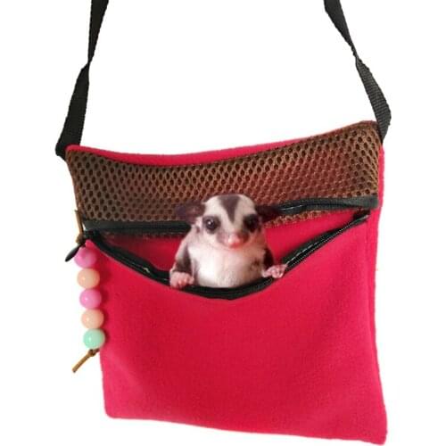 Portable Small Animals Pet Carrier Bag Travel Backpack Handbags Sleeping Bed Breathable Mesh Packet Zipper Pouch For Hamster