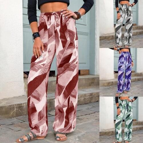 Skin-friendly Stylish Elastic Waist Office Pants Soft Office Pants Ankle Length for Travel