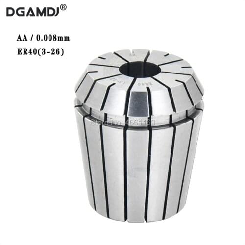 ER40 3-26 1/2 1/4 1/8 mm Spring Collet Chuck CNC Engraving Machine Spindle Tool Holder Milling Cutter Fixture Accuracy 0.008mm