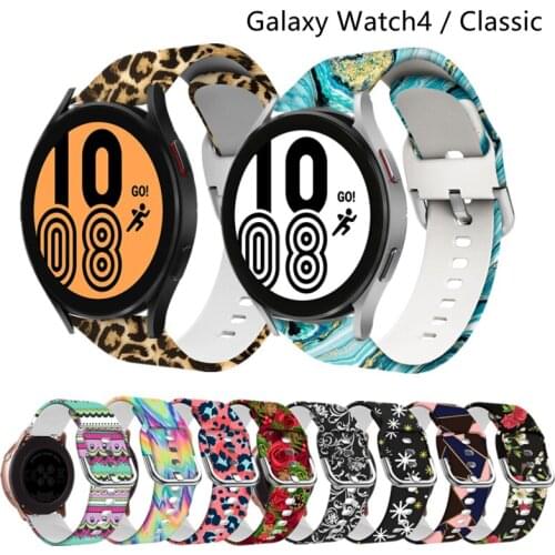 Wrist Strap for Samsung Galaxy Watch 4 Classic 44mm 40mm 46mm 42mm Printing Watchband 20mm Bracelet for Galaxy Active Gear Sport