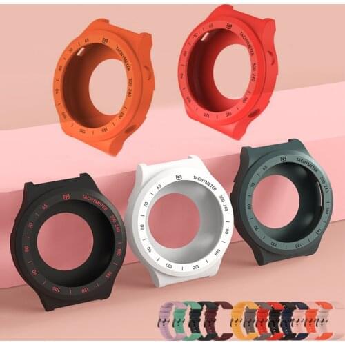 Silicone Strap Band Watchband Bezel Ring Frame Case Protector Shell For Huawei GT 2 GT2 Pro Magic 2 46mm Wristband Bumper Cover