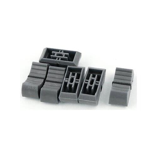 6pcs Digital Audio Mixer Fader Effects Slide Switch Cap Knob Gray 4 x 2mm