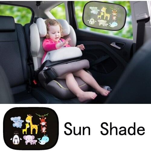 2pcs/Set Car Side Window Sunshade Cartoon Patterned Auto Sun Shades Protector Foldable Car Cover for Baby Child Kids Car Styling
