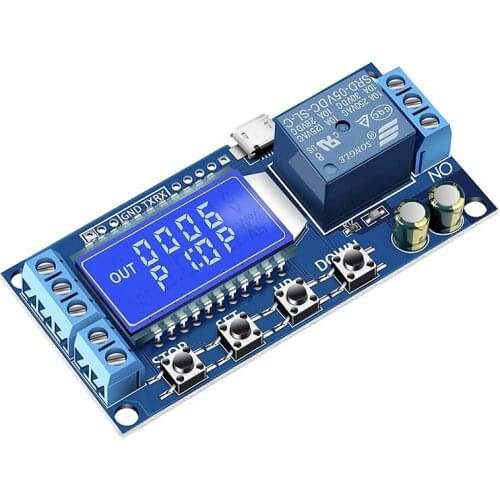 Timer Delay,Time Delay Relay DC5V 12V 24V Delay Controller Board Delay-Off Cycle Timer 0.01S-9999 Mins Trigger Delay 2Pc
