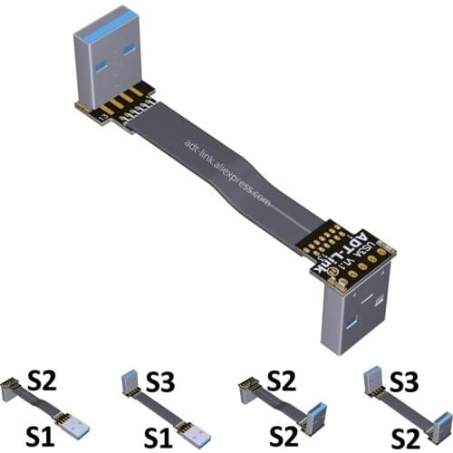 USB 3.0 Cable USB to USB Cable Type A Male to Male USB Extension Cable Angled Super Speed HDD for Radiator Hard Disk Webcom PC