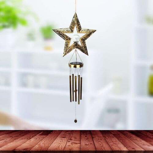 Star Wind Chimes Solar Wind Chimes Decor for Outside Outdoor Gardening Gifts Birthday Gifts for Mom for Women Grandma Decoration