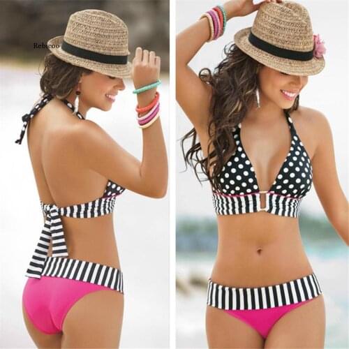 New Sexy Bikinis Bandage Swimming Women Push Up Dot Swimsuit Plus Size Swimwear Women Bathing Suit Brazil Swim Beach Wear