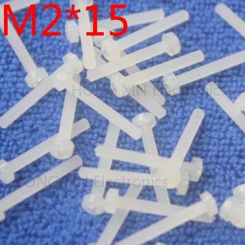 M2*15 White 1 pcs Round Head nylon Screw 15mm plastic screw Insulation Philips Screw brand new RoHS compliant PC/board DIY hobby