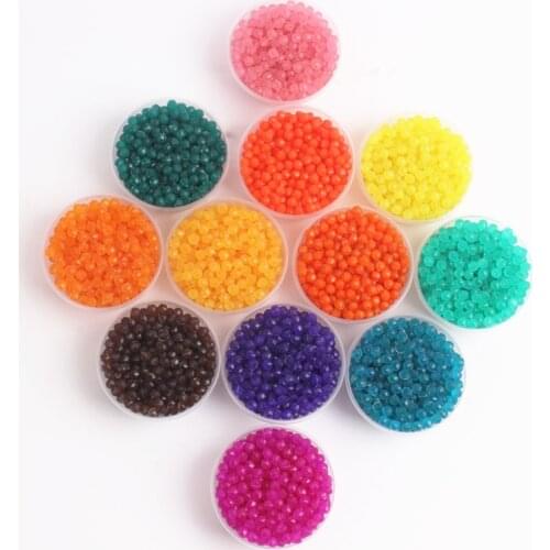 12 Colors Jewel Beads Toys for Children 3D Puzzle Educational Toys Water Sticky Beads Jigsaw Puzzle For Kids 100PCS/Bag Juguetes