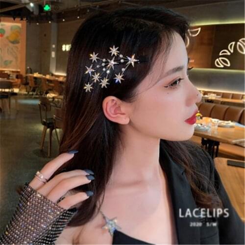 2020 New Women Elegant Gypsophila Hair Clips Sweet Girls Shiny Hairpins Barrettes Headband Fashion Hair Accessories VIKAR