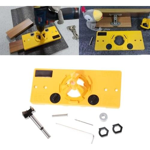 35MM Cup Style Hinge Boring Jig Drill Guide Set Door Hole Locator Template For Kreg Tool