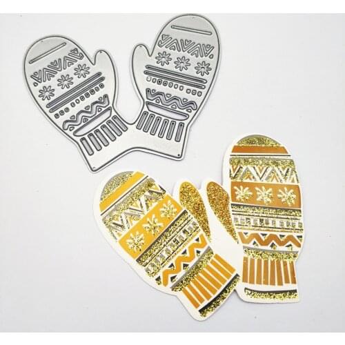9*7.4cm Snow gloves die Cutting dies metal crafts paper die-cutting /DIY embossing Easter Halloween Scrapbooking