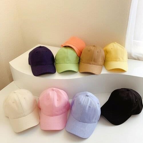 Children Baseball Cap Spring Autumn Sun Protection Girl Hat Solid Color Boy Hip Hop Snapback Hats Adjustable Travel Kids Visors