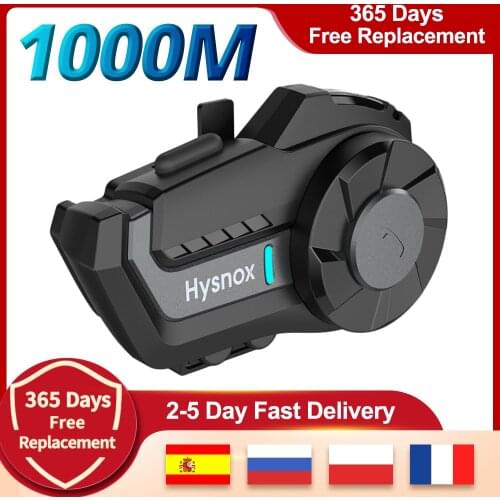 1000M Buetooth-Compatible 5.0 Intercom Motorcycle Helmet Headset 2 Riders BT Wireless Walkie Talkie Moto Interphone GPS FM Radio