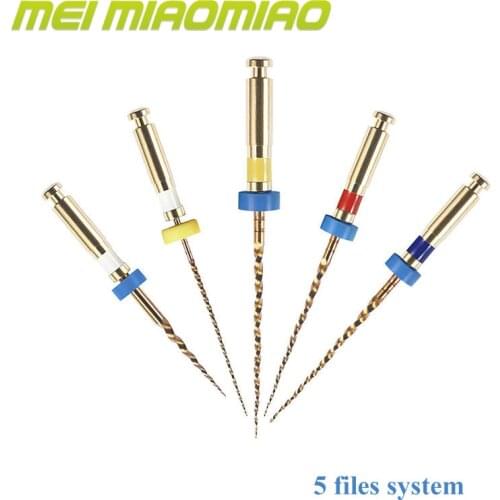 5 pcs/box Dental Endo Root Files Root Canal Engine Use NiTi Super Rotary File 21/25mm Tool Instrument