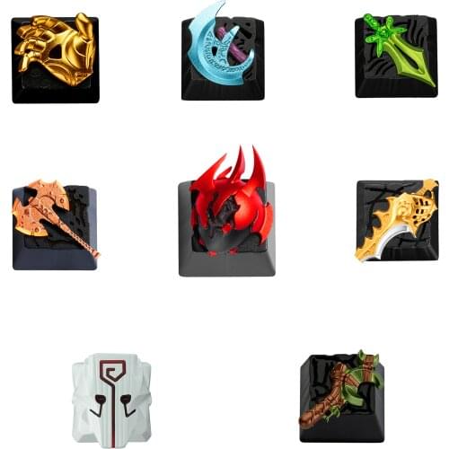 Key cap DOTA2 mechanical keyboards keycap personality design,DOTA2 series game theme key cap MX axis aluminum alloy keycaps,D2