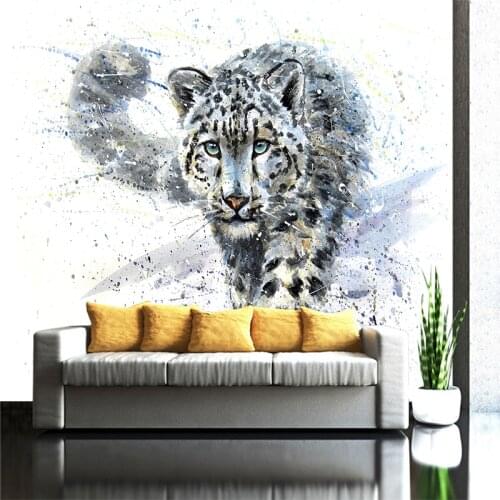 Creative Art Prints Pictures Blue Eyes Leopard Tiger Canvas Oil Paintings Wallpaper Black And White Animal Poster Home Decor
