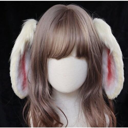 MMGG Original Handmade Bunny Rabbit Ears Hairhoop headwear headband for Anime Lolita Cosplay Costume Accessories
