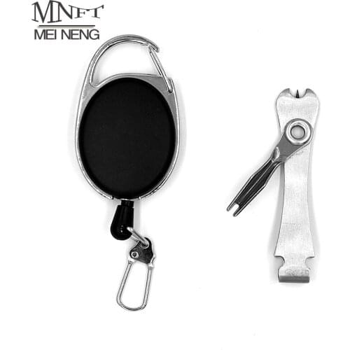 MNFT 3 in 1 Fly Fishing Clippers Line Nipper w/ Zinger Retractor Eye Cleaner Quick Knot Tying Tools