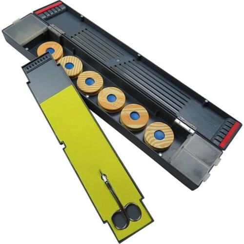 Multifunctional Float Box 44.5*7.3*4.4cm ABS Plastic Fishing Tackle Box Mainline Spool Hook Box Double Layer Multi Purpose