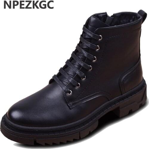 Men Boots 2020 Spring Ankle Boots Shoes Winter Genuine Leather Shoes Man Military Boots Men Casual Shoes Botas Hombre