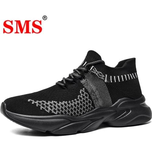 SMS Men Running Shoes Trainers Fashion Sneakers Sport Shoes Outdoor Breathable Walking Jogging Shoes Men Sock Shoes Zapatillas