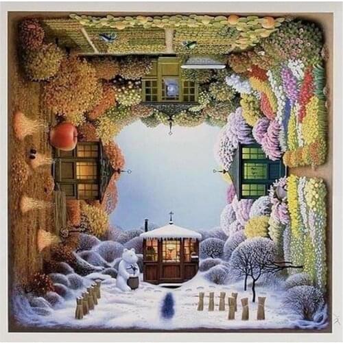 3D DIY Diamond Embroidery Sets Moon Seasons Alternately Diamond Square Rhinestone Fashion Decor Painting