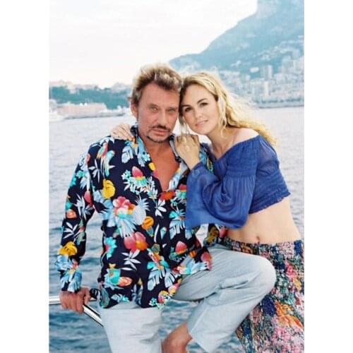 Johnny Hallyday DIY Cross Stitch Embroidery 11CT Kits Needlework Set Printed Canvas Cotton Thread Home Decoration New Design