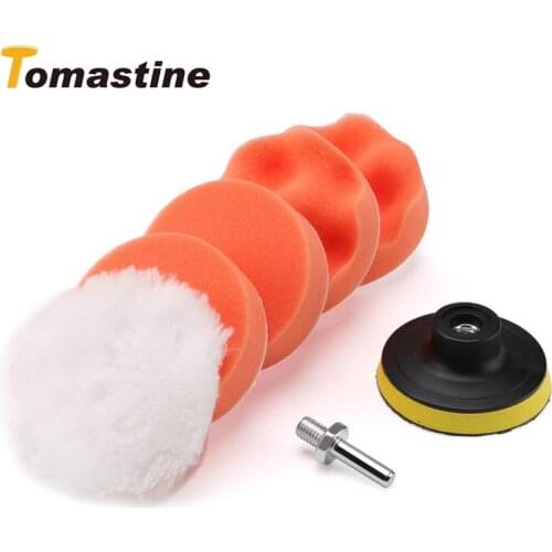 7Pcs Buffing Pad Set Thread 3 inch Auto Car Polishing pad Kit for RO/DA Car Polisher Boat Polishing M10 Power Tools accessories