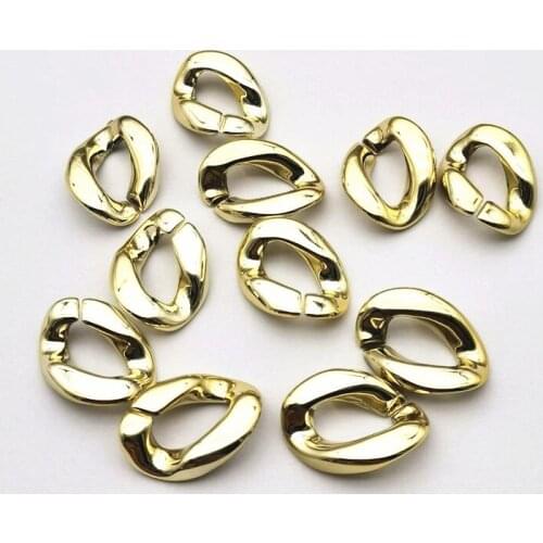 New arrival! 23x16mm 200pcs/lot gold color UV Plating chain-shape Beads for Jewelry DIY (Design as shown)#2316