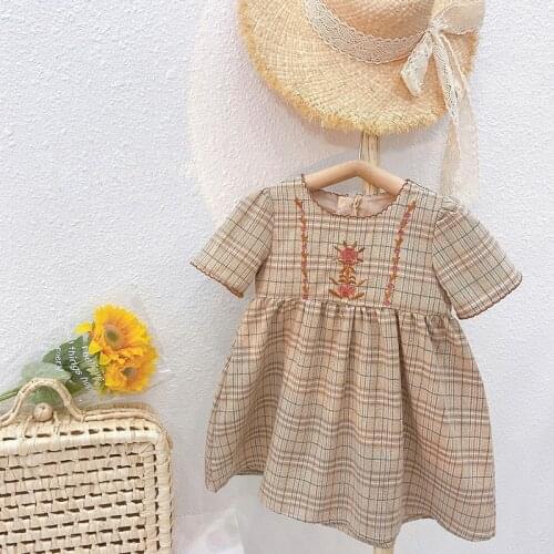 Girl Boho Dress 2021 Summer Toddler Girl Floral Embroidery Muslin Clothes Tassel Korean Kids One-Piece Dress Childrens Clothing
