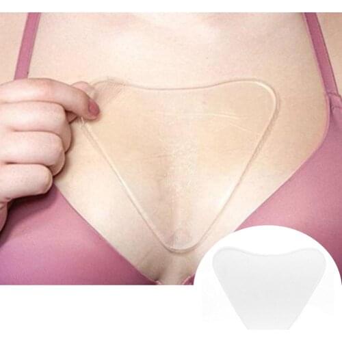 Popfeel Anti Wrinkle Treatment Chest Pad Silicone Transparent Removal Patch Skin Care Remove Wrinkles Without Surgery in A