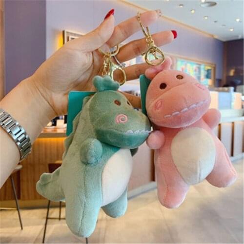 Hot Cartoon keychain Cute dinosaur Doll Keychains Car Key Chain Student Bag Key Ring Pendant Birthday Creative Gifts For Girls