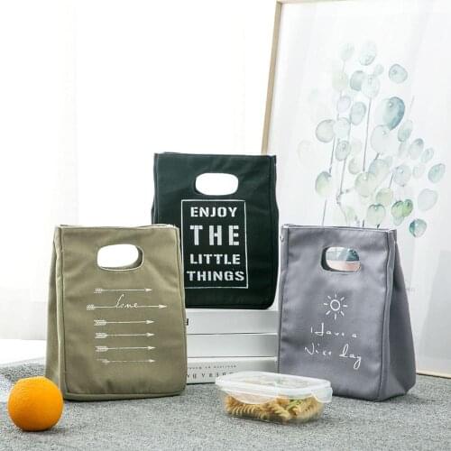 Portable Thicken Lunch Bag Lunch Box Food Storage Bags Picnic Cooler Box Insulated Lunch Box Tote Handbag Pouch Dinner Container