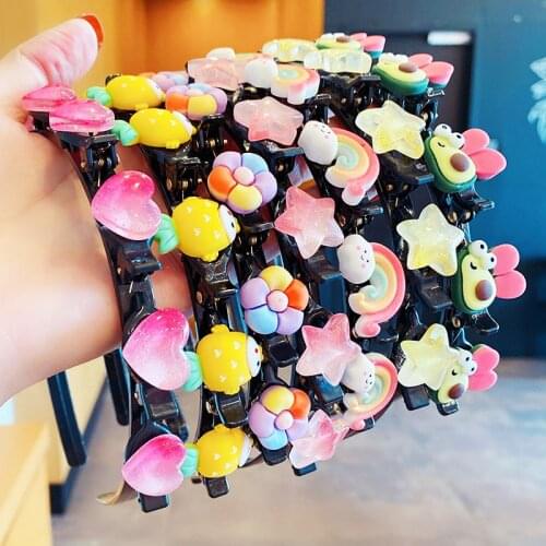 New Girls Cute Colorful Cartoon Flower Geometric Hairbands Kids Lovely Hair Decorate Headband Hair Hoop Fashion Hair Accessories